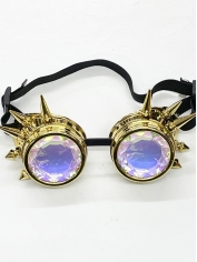 Festival Punk Google Gold - Novelty Sunglasses